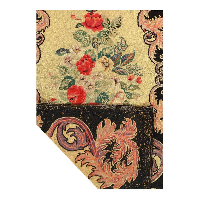 Traditional Pasargad DC American Antique Hooked Rug For Sale - Image 3 of 3