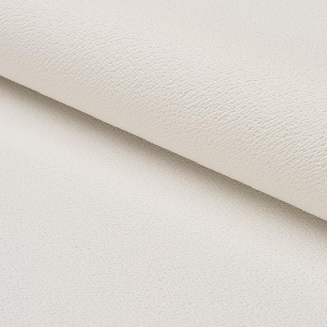 Schumacher Schumacher Textured Vegan Leather Fabric In Ivory For Sale - Image 4 of 5