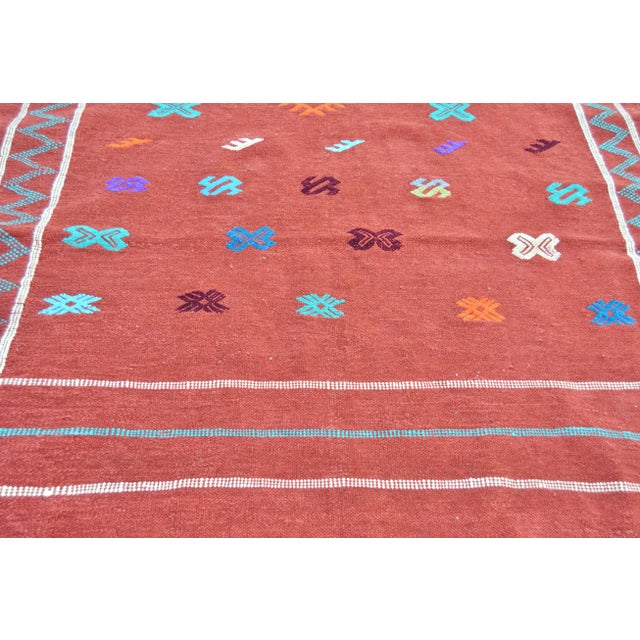 Late 20th Century Vintage Moroccan Rug - 3'7" X 6'4" For Sale - Image 4 of 5