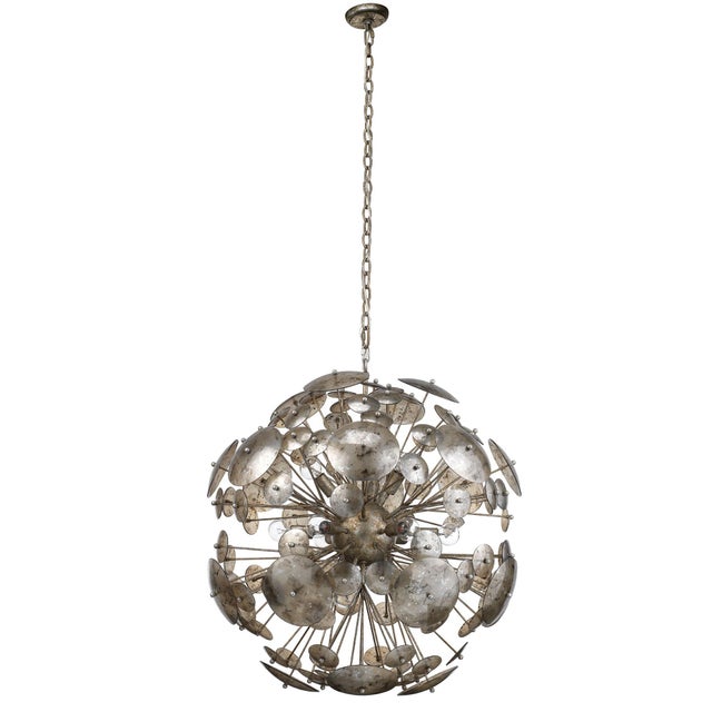 2020s Constellation Iron & Glass Round Chandelier For Sale - Image 5 of 5