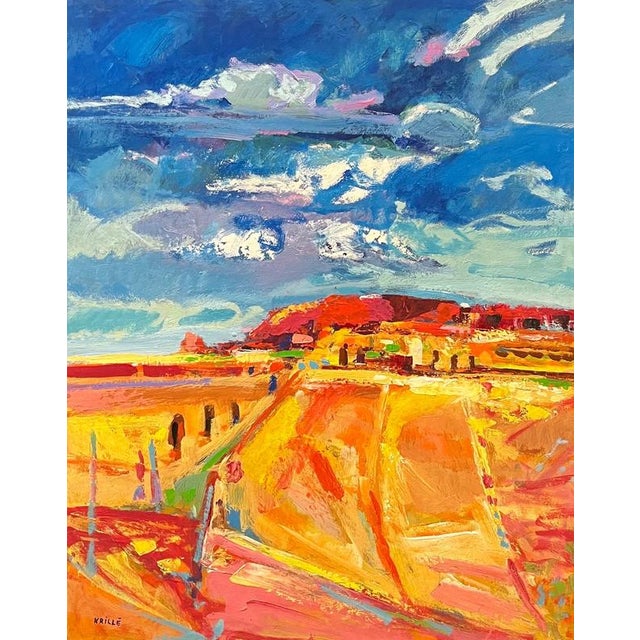 Jean Krille, Landscape 150, Oil on Masonite For Sale - Image 9 of 9