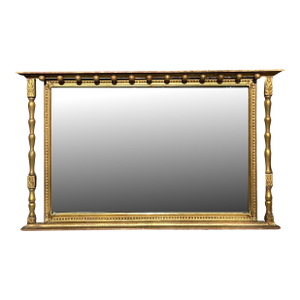 20th Century American Federal Giltwood Overmantel Mirror.
