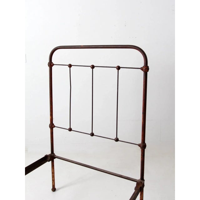 Victorian Antique Iron Bed For Sale - Image 3 of 11