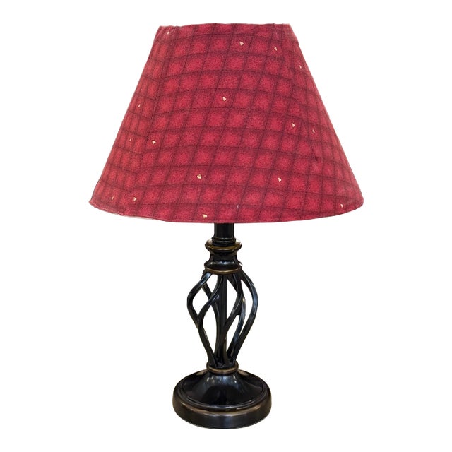 Vintage Style Twisted Cage Table Lamp For Sale