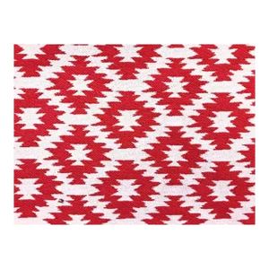 Designer Heavy Duty Woven Southwestern American Indian Red Hot Pink Off White Tapestry Upholstery Fabric