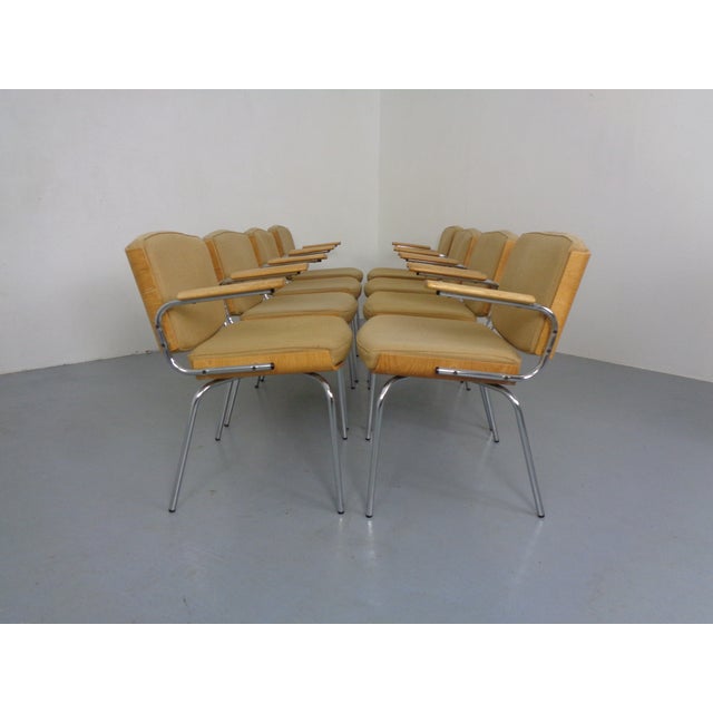 Vintage Conference Armchair in Oak and Chrome from Duba Møbelindustri, Denmark, 1960s For Sale - Image 4 of 18