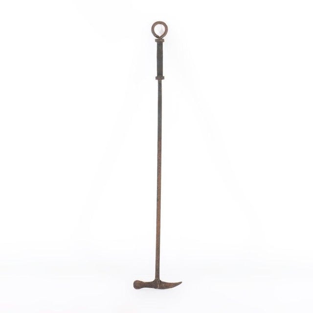 Antique Samuel Yellin School Arts & Crafts Wrought Iron Fireplace Tool Set C1920 For Sale - Image 9 of 10