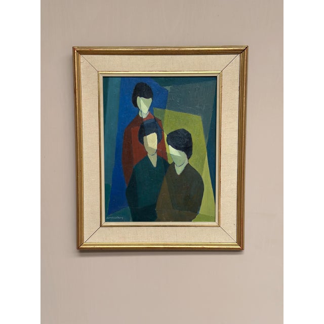 Sune Walberg, Figure Composition, 1960s, Oil on Panel, Framed For Sale - Image 6 of 18