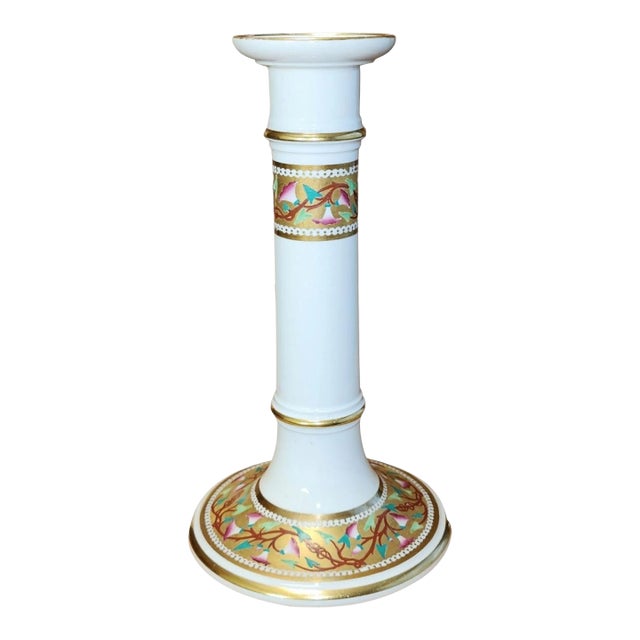 1864 Minton Porcelain Candlestick For Sale