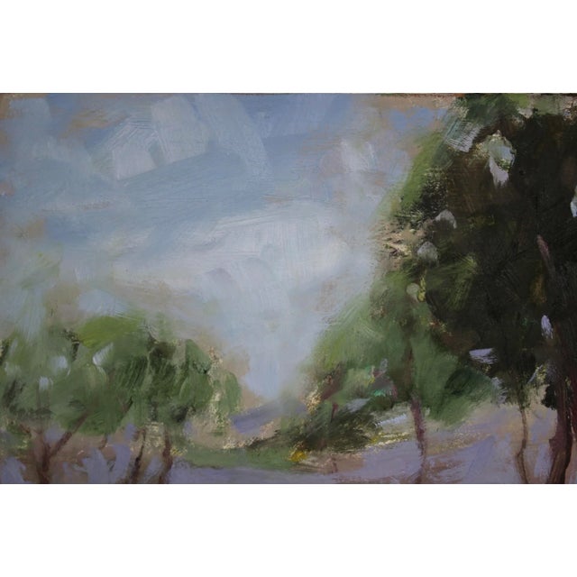 Contemporary Expressionist Trees Landscape in Oil For Sale - Image 3 of 8