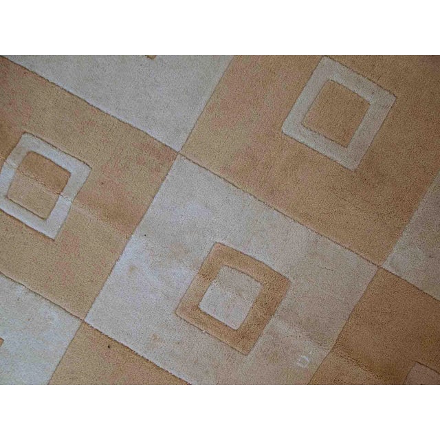 1980s Handmade Vintage Chinese Modern Rug 3.9' X 5.9' For Sale - Image 9 of 10