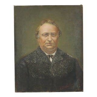 L. De Caluwé, Portrait of a Man, Early 20th Century, Painting on Canvas For Sale