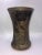 Multi level earth tone glaze signed studio pottery vase.