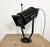 - Vintage theatre spotlight table lamp made in former Czechoslovakia during the 1960s - It features a black metal body , a...