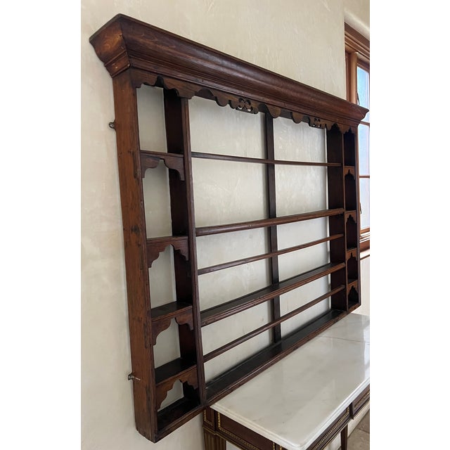 Brown Georgian Oak Plate Rack, Hand-Crafted, Late 18th Century, Uk, 1770s For Sale - Image 8 of 17