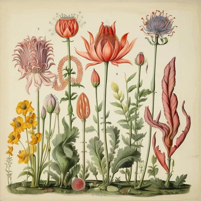 FREE SHIPPING FOR A LIMITED TIME ONLY! 'Flowers' # 1 - Fine Art Print by Diane Grant Studio. From a series of prints, see...