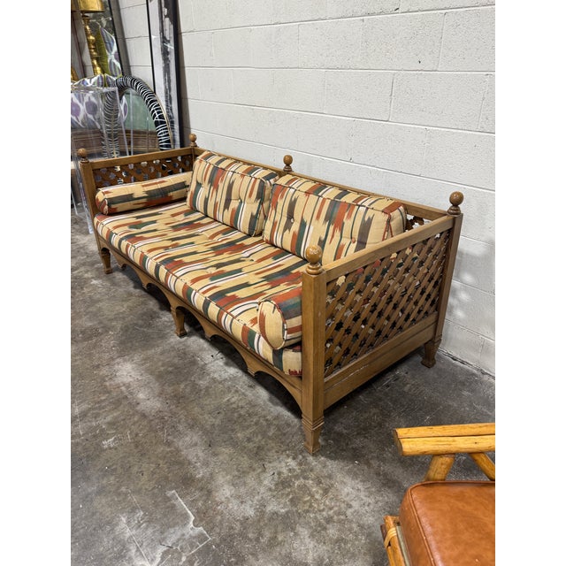 Mid-Century Modern 1950s Drexel Moroccan Style Sofa For Sale - Image 3 of 12