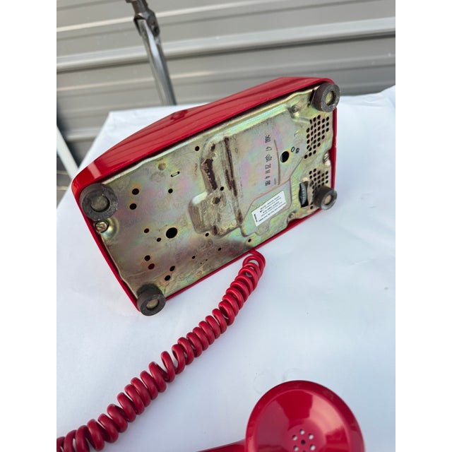 1970s 1970s Red Rotary Phone For Sale - Image 5 of 7
