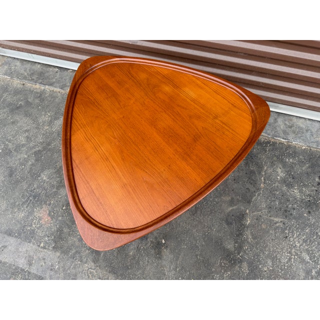 Kurt Ostervig Vintage Danish Modern Teak Guitar Pick Table by Kurt Ostervig for Jason Ringsted For Sale - Image 4 of 5