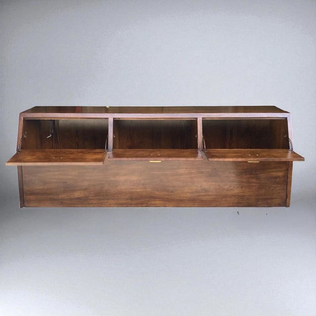 Henredon 1970s Henredon Campaign King Head Board Scene One | Headboard | Campaign Furniture For Sale - Image 4 of 12