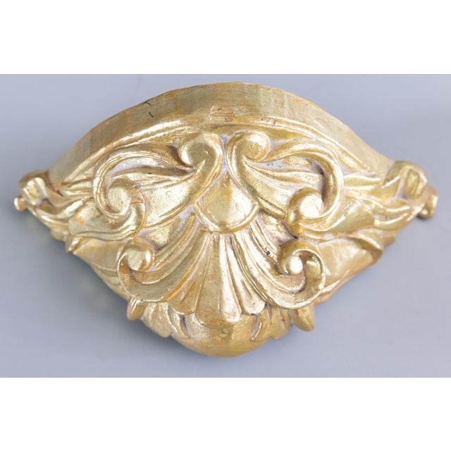 Antique Italian Florentine Giltwood Brackets, Circa 1900 - A Pair For Sale - Image 4 of 9