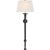 Long Iron Torch in Black Rust with Linen Shade Designer: Chapman & Myers Finish: Blackened Rust Height: 36.5" Width: 13.5"...