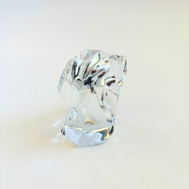 Crystal Dog Head Paperweight by Jg Durand, France For Sale In San Francisco - Image 6 of 9