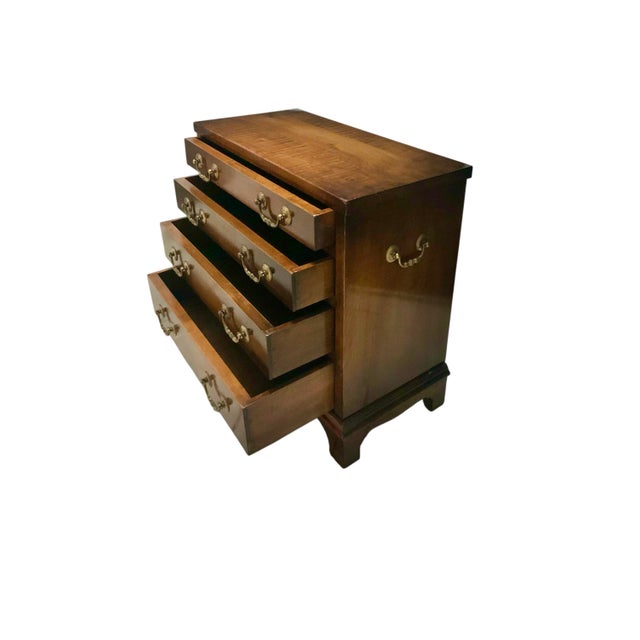 Mid 20th Century Small Chest 4 Drawer Wood Furniture Salesman Sample Vintage Classic Decor For Sale - Image 4 of 7