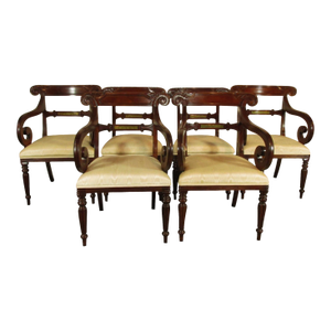 Set of Six (6) Regency Style Dining Chairs