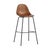 The Lana Bar Stool from Zentique scales the Lana bucket-seat design to bar height. The contoured PU leather shell with...
