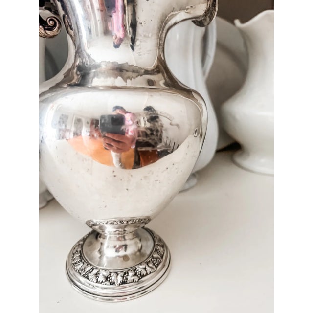 Rare Georgian Old Sheffield Plate Cream Pitcher With Sterling Cartouche & Grapevine Handle, England, Circa 1790–1810 For Sale In Philadelphia - Image 6 of 10