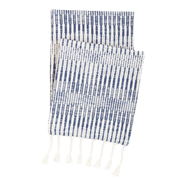 Pine Cone Hill by Annie Selke Cozumel Navy Throw For Sale