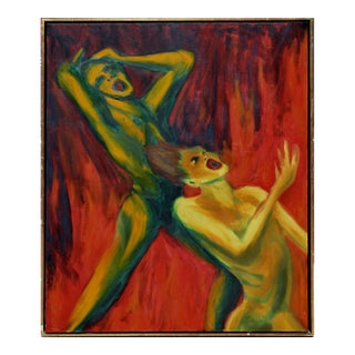 l'Enfer De Deux - Abstract Figurative by J. Gregory For Sale