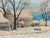 Folk Art Winter Farm Scene by Constantine, 1971 – Snowy Americana Landscape For Sale - Image 9 of 9