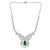 11 Ct Pear Shape Zambian Natural Emerald & 17 Ct Diamond Necklace 18 Karat Gold For Sale - Image 17 of 18
