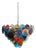 Italian Multicolored Glass Disk Chandelier, 1980s For Sale