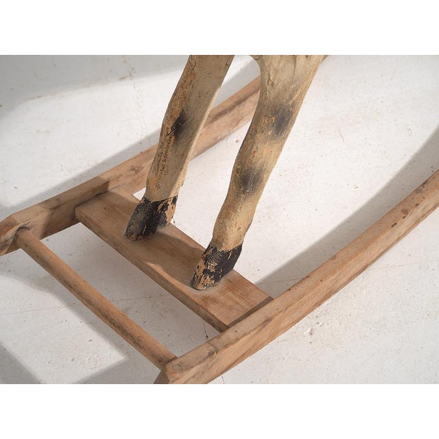 Antique French Rocking Horse, 1920 For Sale - Image 14 of 15