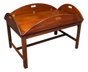 Vintage Butler's Tray Table, English, Serving Stand, Regency Revival, Art Deco