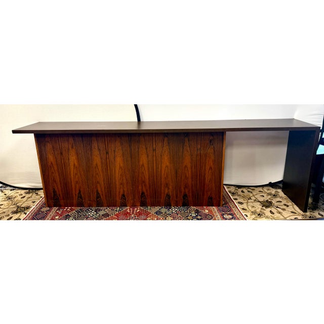 Brown Mid-Century Vladimir Kagan Rosewood Sideboard Credenza Console With Custom Sliding Top For Sale - Image 8 of 12