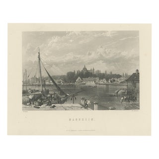After Myles Birket Foster, Mannheim on the Rhine, 1875, Engraving For Sale