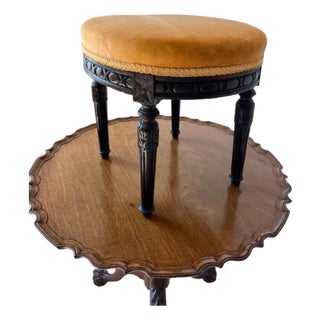 19th Century Louis XVI Style Walnut Carved Footstool-Ottoman For Sale