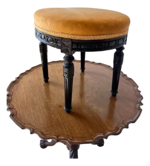 19th Century Louis XVI Style Walnut Carved Footstool-Ottoman