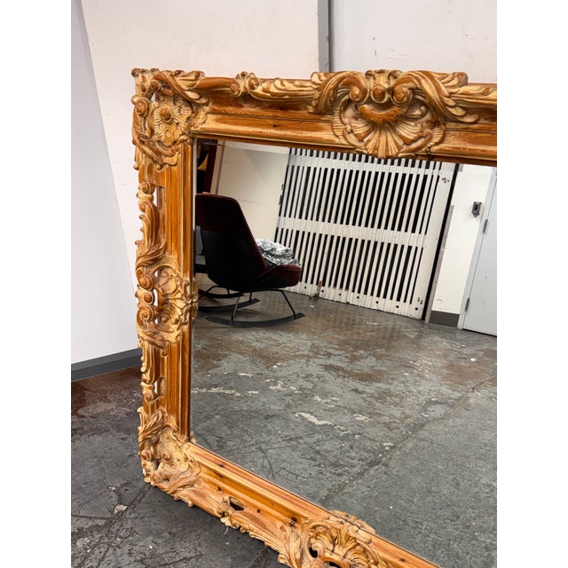 Wood Neoclassical Empire Style Wall Mirror For Sale - Image 7 of 11