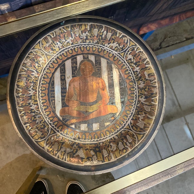 Brass 1970s Brass Decorative Plate Wall Hanging For Sale - Image 8 of 8