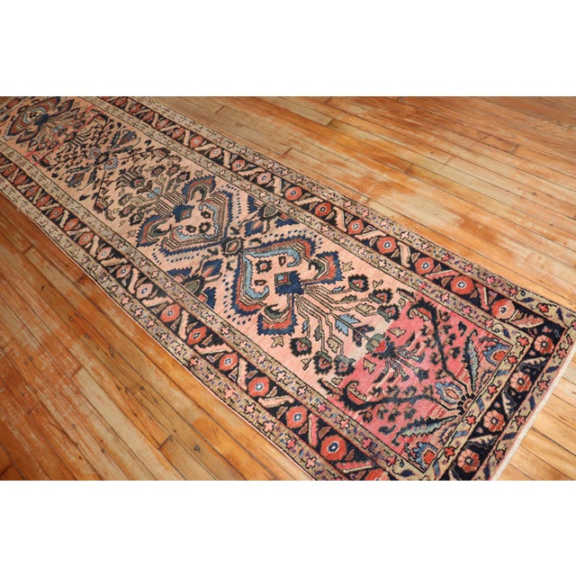 Antique Zabihi Collection Persian Lilihan Runner - 2'9" x 9'10" For Sale In New York - Image 6 of 8