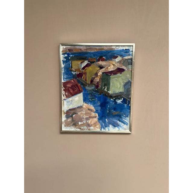 Original Swedish Oil on Canvas – “Vivid Landscape” by Tryggve Örn – Signed & Dated – Vintage & Framed – 64 × 53 cm (25.2"...