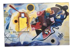 Italian Multicolored Kandinsky Artopweb Panel on MDF Board