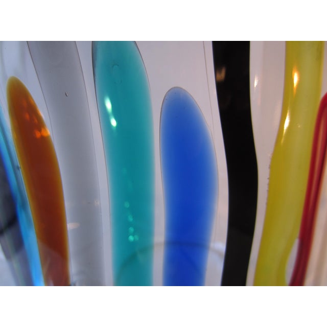 1980s Large Murano Glass Vase with Air Bubbles, 1980s For Sale - Image 5 of 9