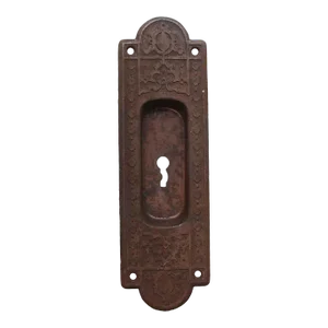 Victorian Steel Recessed Pocket Door Plate