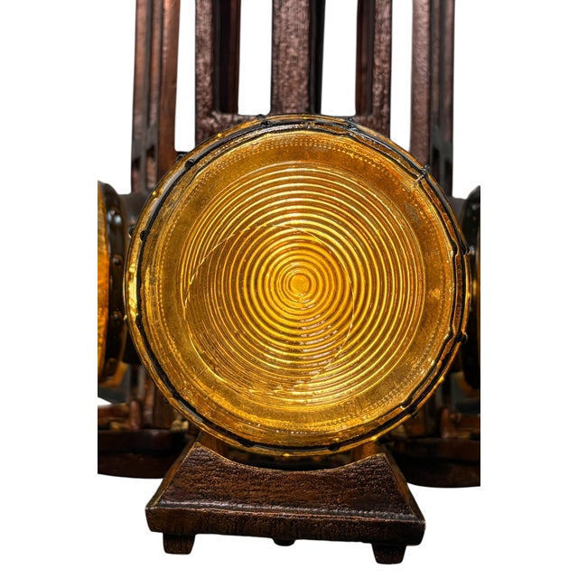 Glass Custom Replication of 1930s Tavern Keg and Barrel Chandelier by Gill Glass for Wine Cellars and Taverns For Sale - Image 7 of 16